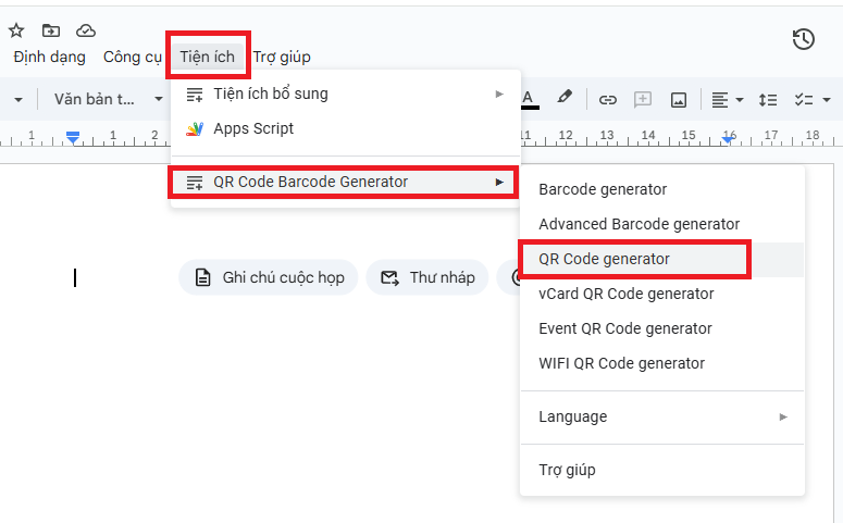 Cách tạo mã QR trên Google Drive bằng Google Docs bước 5